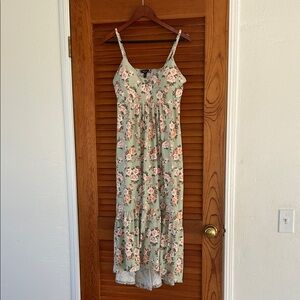 Derek Heart Floral Green and Pink Dress